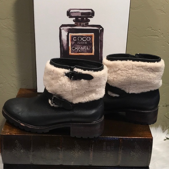 Coach Gabriella Shearling Ankle Bootie Boots I Size 10 - Picture 7 of 16